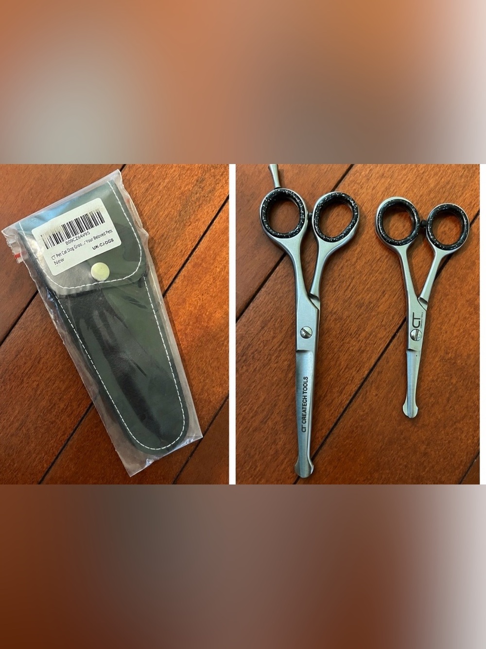 Black Leather-Look Utility Pouch with Snap Closure … pet grooming scissors